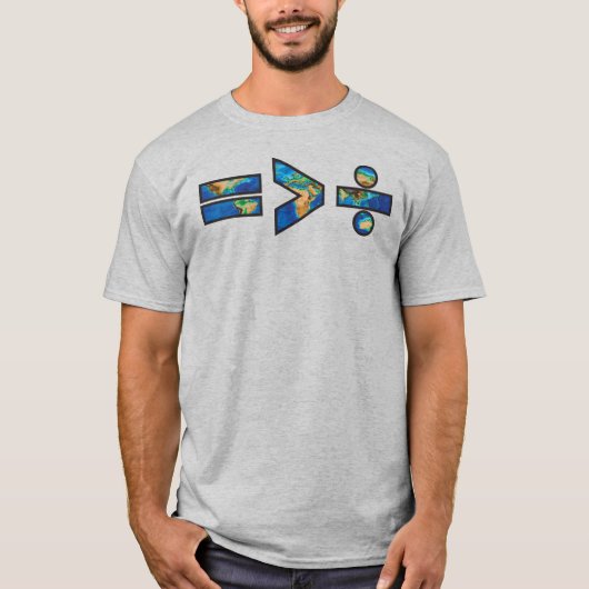 Gelijkheid is groter dan verdeeldheid t-shirt (Voorkant)