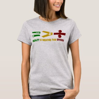 gelijkheid is groter dan verdeeldheid t-shirt