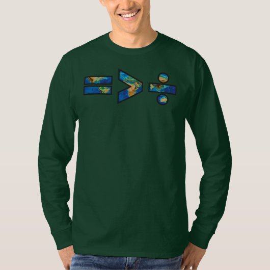 Gelijkheid is groter dan verdeeldheid t-shirt (Voorkant)