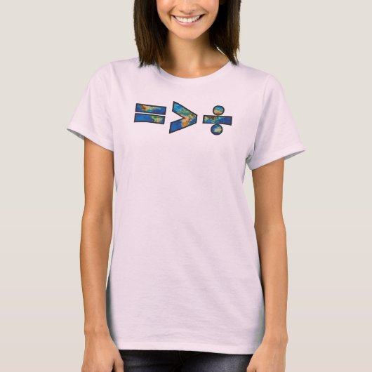 Gelijkheid is groter dan verdeeldheid t-shirt (Voorkant)