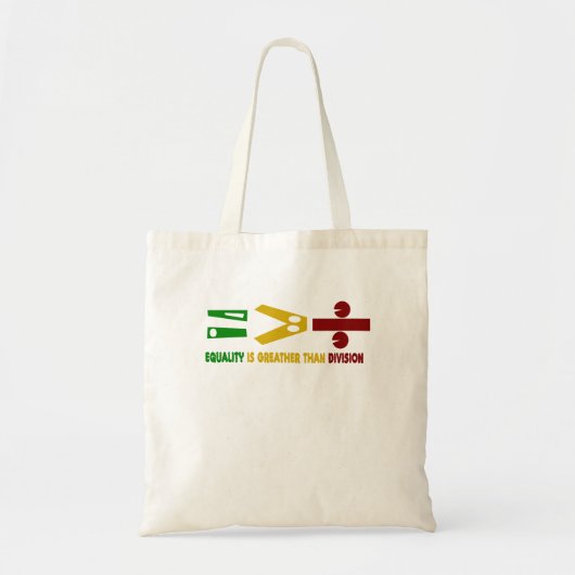 gelijkheid is groter dan verdeeldheid tote bag (Voorkant)