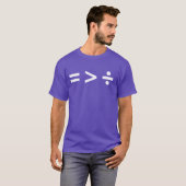 GELIJKHEID IS GROTER DAN VERDELING T-SHIRT (Voorkant volledig)