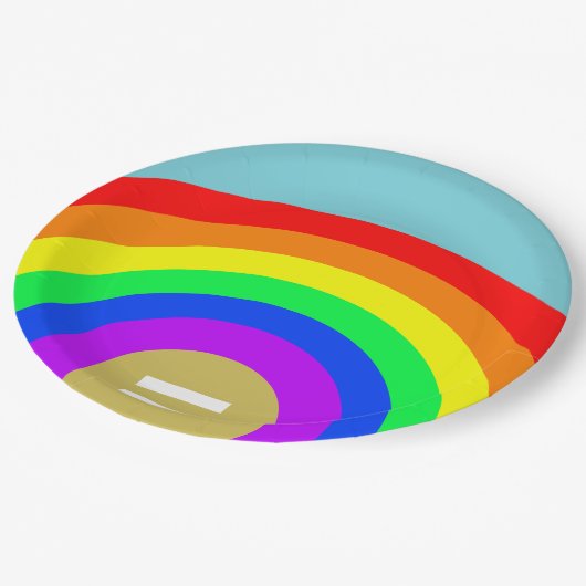 Gelijkheid is het goud onder de regenboog papieren bordje (Gekanteld)