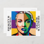 Gelijkheid is mooi briefkaart (Voorkant / Achterkant)