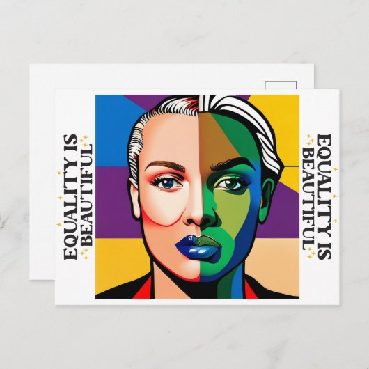 Gelijkheid is mooi briefkaart (Voorkant / Achterkant)