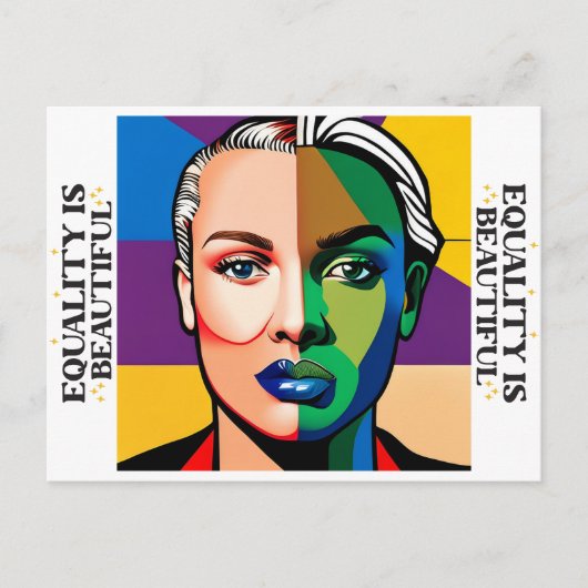 Gelijkheid is mooi briefkaart (Voorkant)