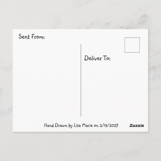 Gelijkheid, liefde en acceptatie Hand getrokken ku Briefkaart (Achterkant)