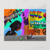 Gelijkheid, liefde en acceptatie Hand getrokken ku Briefkaart (Voorkant)