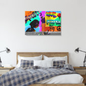 Gelijkheid, liefde en acceptatie Hand getrokken ku Canvas Afdruk (Insitu (Slaapkamer))