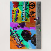 Gelijkheid, liefde en acceptatie Hand getrokken ku Legpuzzel (Verticaal)