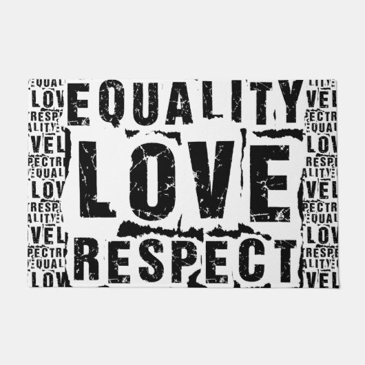 Gelijkheid, liefde en respect Pride Month Deurmat (Voorkant)