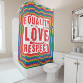 Gelijkheid, liefde en respect Pride Month Douchegordijn (In situ)