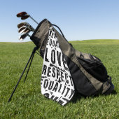 Gelijkheid, liefde en respect Pride Month Golfhanddoek (Groen)