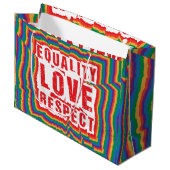Gelijkheid, liefde en respect Pride Month Groot Cadeauzakje (Voorkant Gekanteld)