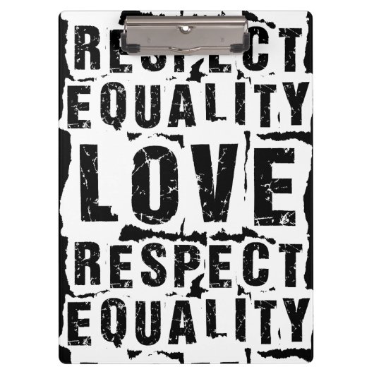 Gelijkheid, liefde en respect Pride Month Klembord (Voorkant)