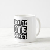 Gelijkheid, liefde en respect Pride Month Koffiemok (Voorkant rechts)