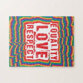 Gelijkheid, liefde en respect Pride Month Legpuzzel (Horizontaal)
