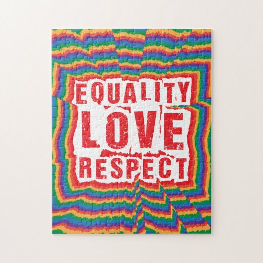 Gelijkheid, liefde en respect Pride Month Legpuzzel (Verticaal)