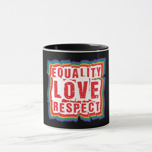 Gelijkheid, liefde en respect Pride Month Mok (Midden)