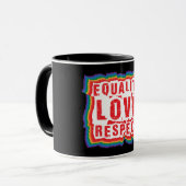 Gelijkheid, liefde en respect Pride Month Mok (Voorkant links)
