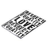 Gelijkheid, liefde en respect Pride Month Notitieboek (Linkerzijde)