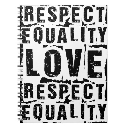 Gelijkheid, liefde en respect Pride Month Notitieboek (Voorkant)