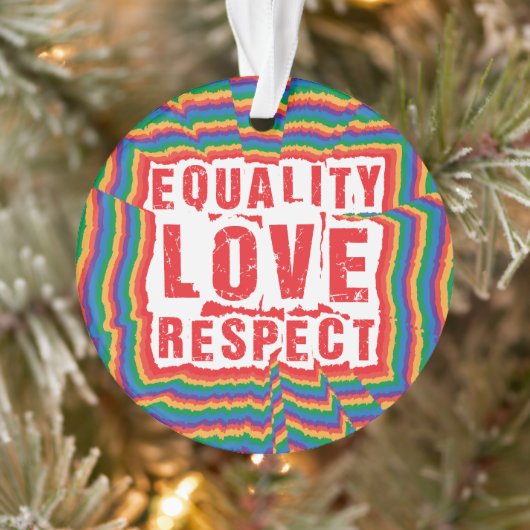 Gelijkheid, liefde en respect Pride Month Ornament (Boom)