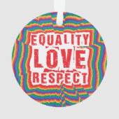 Gelijkheid, liefde en respect Pride Month Ornament (achterkant)