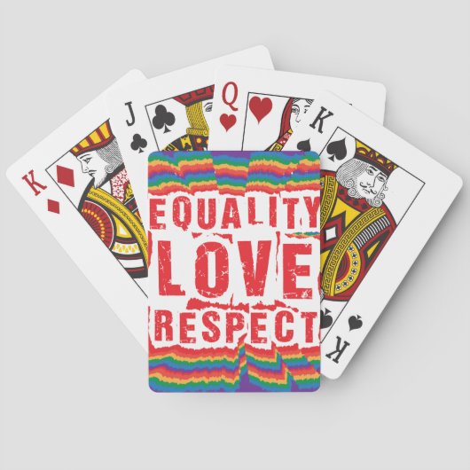 Gelijkheid, liefde en respect Pride Month Pokerkaarten (Achterkant)