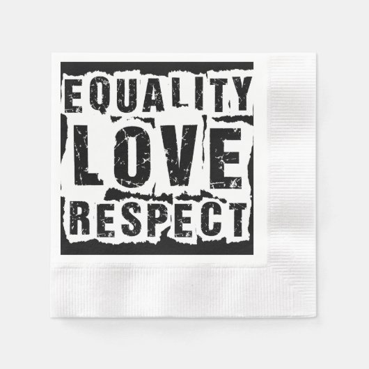 Gelijkheid, liefde en respect Pride Month Servet (Voorkant)