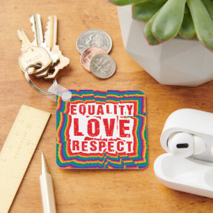 Gelijkheid, liefde en respect Pride Month Sleutelhanger