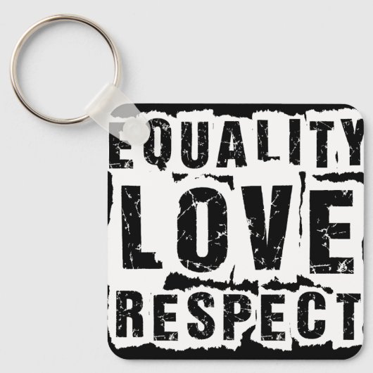 Gelijkheid, liefde en respect Pride Month Sleutelhanger (Voorkant)