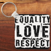 Gelijkheid, liefde en respect Pride Month Sleutelhanger (Voorkant)