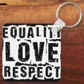 Gelijkheid, liefde en respect Pride Month Sleutelhanger (Achterkant)