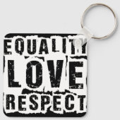 Gelijkheid, liefde en respect Pride Month Sleutelhanger (Achterkant)