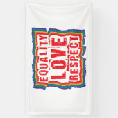 Gelijkheid, liefde en respect Pride Month Spandoek (Verticaal)
