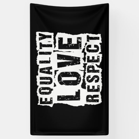 Gelijkheid, liefde en respect Pride Month Spandoek (Verticaal)
