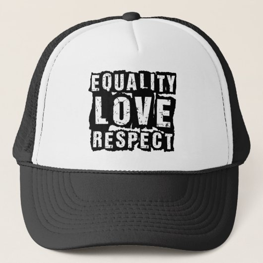 Gelijkheid, liefde en respect Pride Month Trucker Pet (Voorkant)