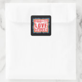 Gelijkheid, liefde en respect Pride Month Vierkante Sticker (Tas)