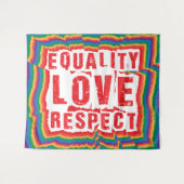 Gelijkheid, liefde en respect Pride Month Wandkleed (Voorkant (horizontaal))