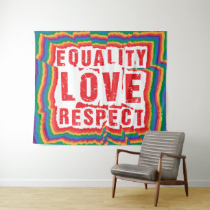 Gelijkheid, liefde en respect Pride Month Wandkleed