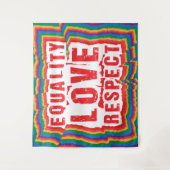 Gelijkheid, liefde en respect Pride Month Wandkleed (Voorkant)
