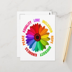 Gelijkheid Liefde Inclusie Hoop Diversiteit Vriend Briefkaart