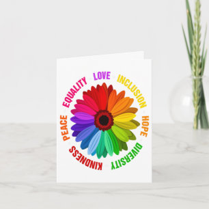 Gelijkheid Liefde Inclusie Hoop Diversiteit Vriend Feestdagen Kaart