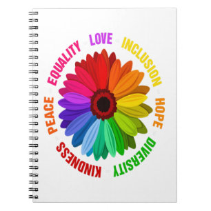 Gelijkheid Liefde Inclusie Hoop Diversiteit Vriend Notitieboek