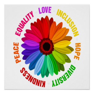 Gelijkheid Liefde Inclusie Hoop Diversiteit Vriend Perfect Poster