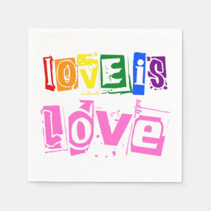Gelijkheid Liefde is Liefde LGBT Gay Pride Regenbo Servet