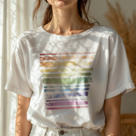 Gelijkheid Liefde Regenboog Kwaststreken LGBTQ ID6 T-shirt