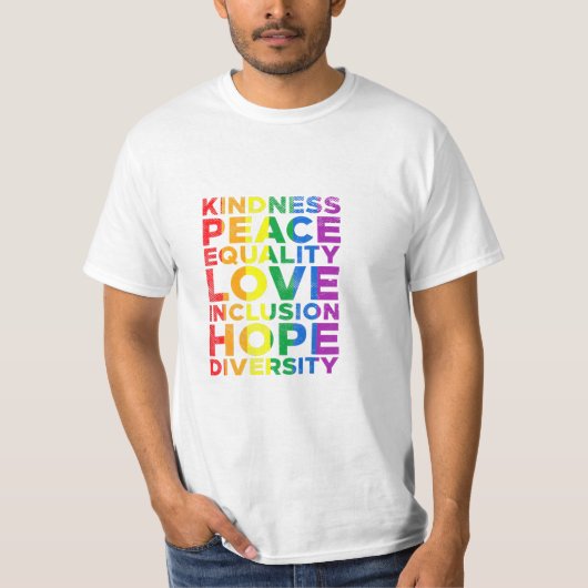 Gelijkheid Liefde Regenboog T-shirt (Voorkant)