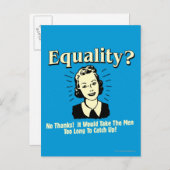 Gelijkheid: Mannen te lang opvangen Briefkaart (Voorkant / Achterkant)
